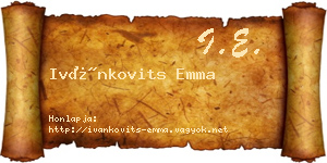 Ivánkovits Emma névjegykártya