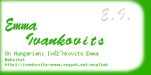 emma ivankovits business card